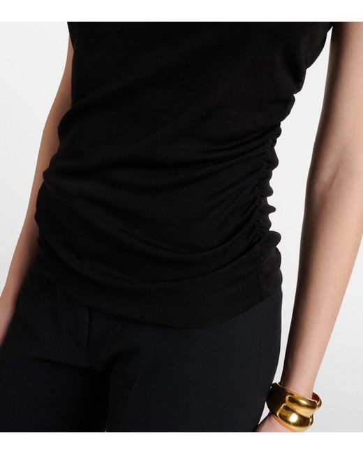 Vince Black Wool-Blend Top