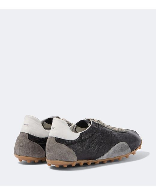 Maison Margiela Black Sprinter Leather Sneakers for men