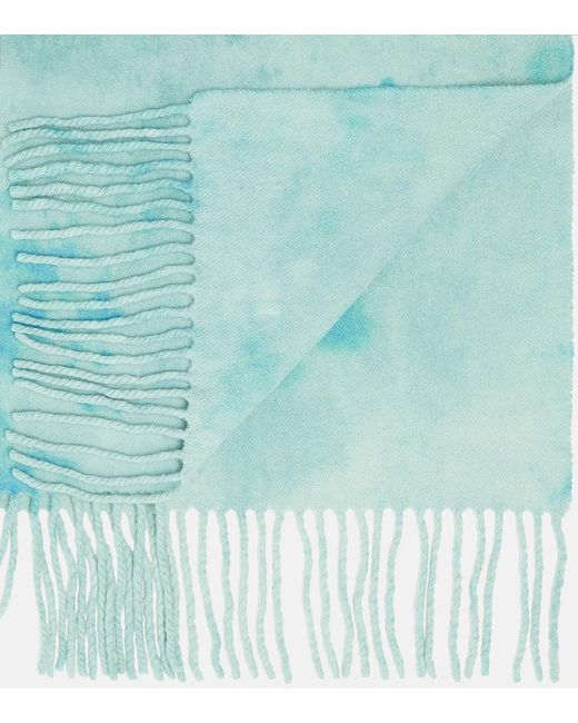 Acne Blue Wool Scarf