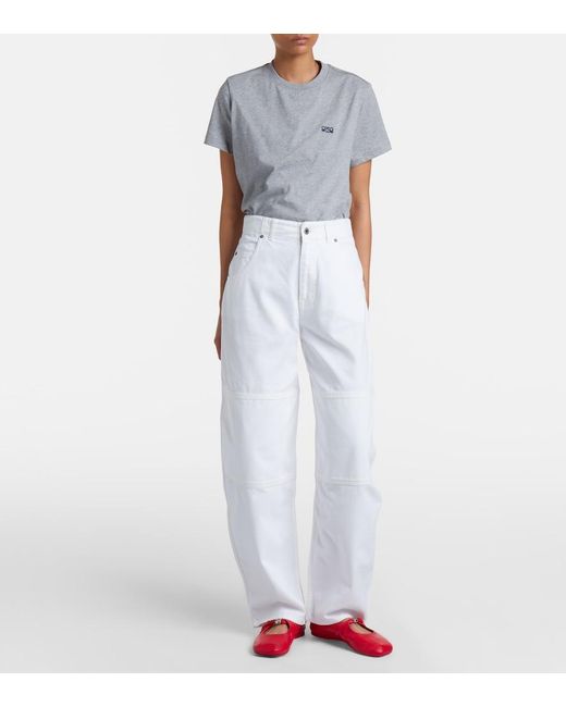 Loewe White Barrel-Leg Jeans