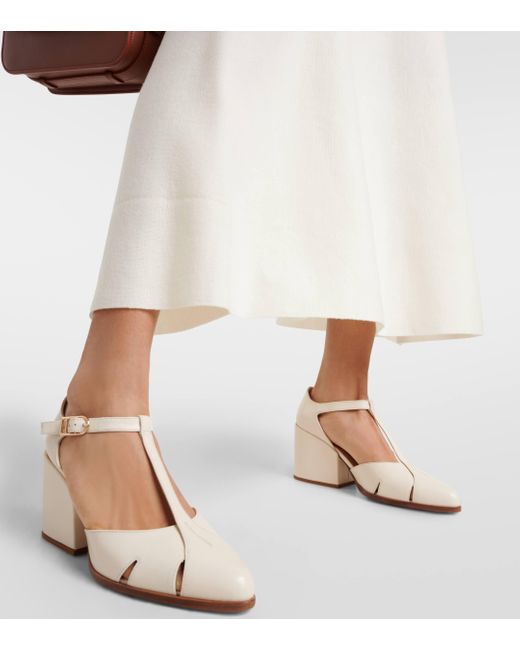 Gabriela Hearst Natural Hawes Leather Pumps