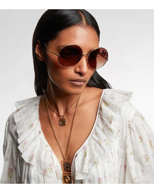 Chloé Brown Iconic Round Sunglasses