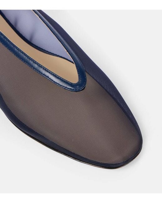 Le Monde Beryl Blue Ballerinas Luna Aus Mesh Mit Leder