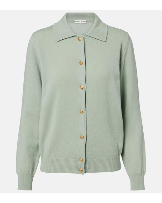 Blazé Milano Green Highland Wool And Cashmere Cardigan