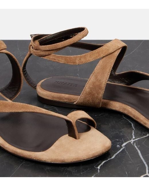 Khaite Brown Sandalen Aimee Aus Veloursleder