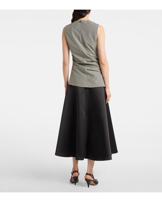 Rohe Gray Checked Wool-Blend Top