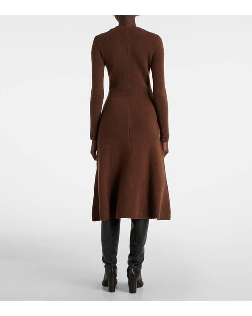 Vestido Midi De Mezcla De Cachemir Joseph de color Brown