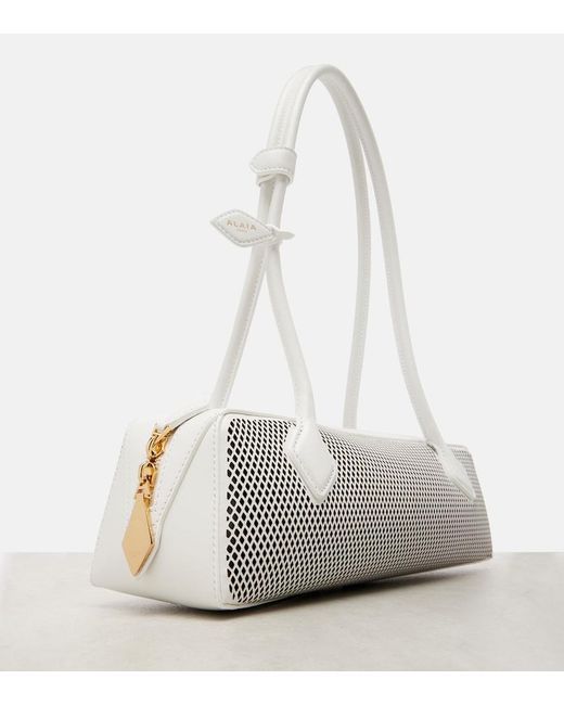 Alaïa White Le Teckel Medium Leather Shoulder Bag