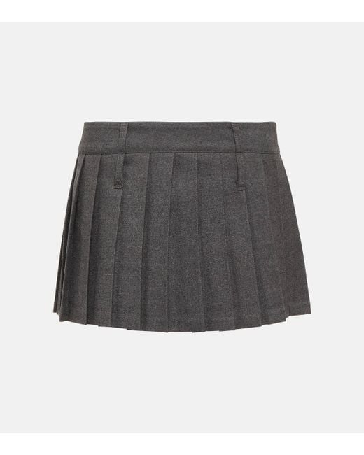 Frankie Shop Gray Blake Pleated Miniskirt