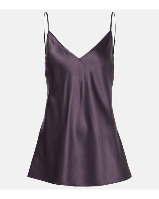 Joseph Purple Clea Silk Satin Camisole