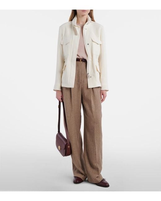 Loro Piana Natural Traveller Mini Linen Crepe Field Jacket
