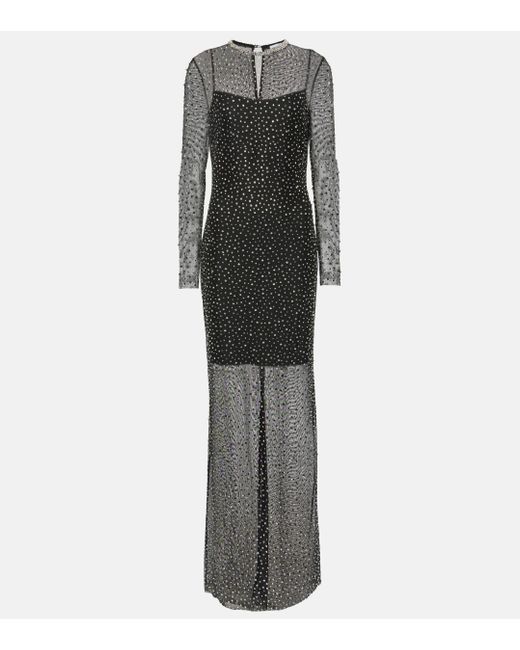 Robe longue Cecile a cristaux Rebecca Vallance en coloris Gray