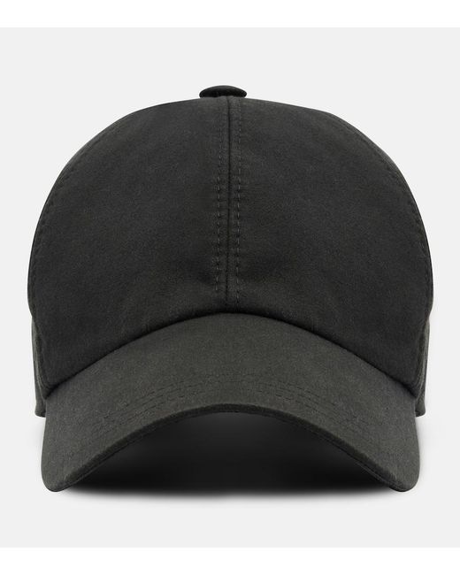 The Row Black Caspian Cotton Canvas Baseball Cap