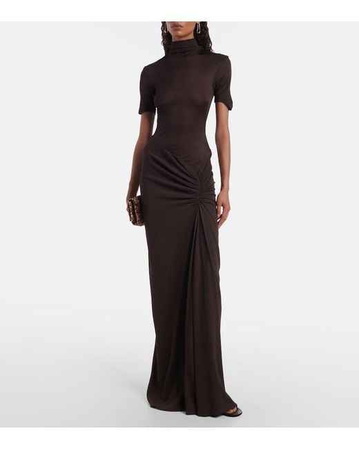 Christopher Esber Black Jersey Maxi Dress