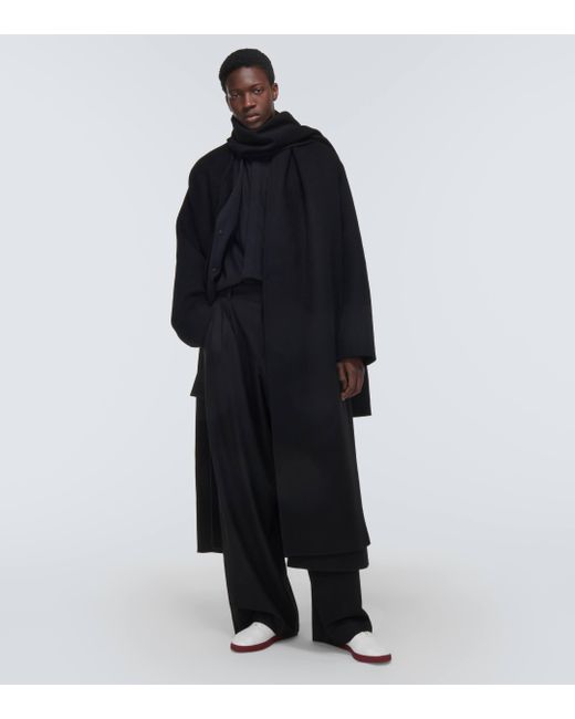 The Row Black Berto Cashmere-blend Wide-leg Pants for men
