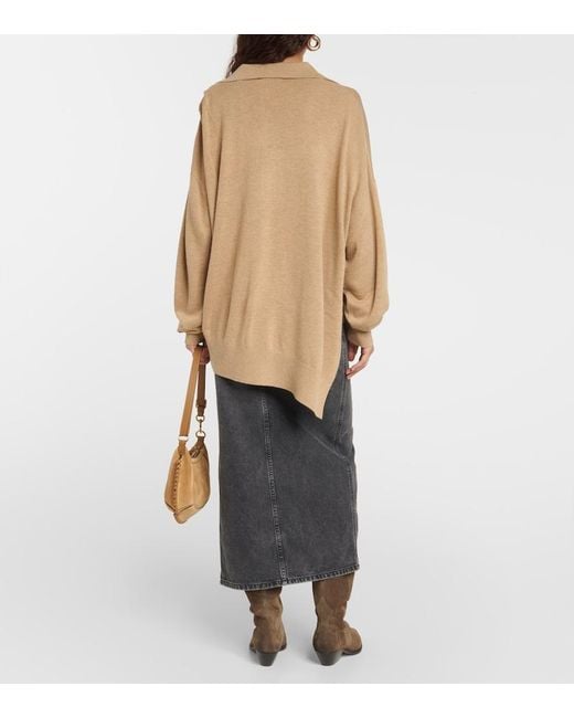 Isabel Marant Natural Giliane Wool-Blend Jersey Sweater