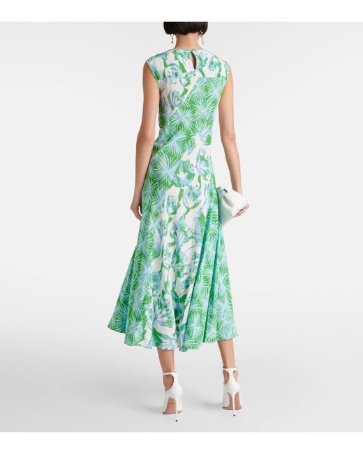 Robe longue Sunniva a fleurs Diane von Furstenberg en coloris Green