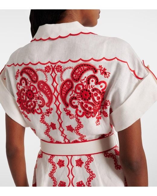 Abito Corto Lucky di Zimmermann in Red