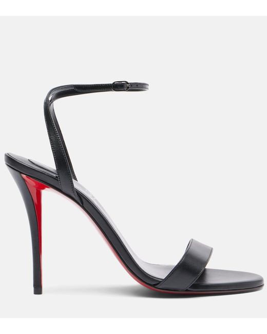 Christian Louboutin Black Miss Z 100 Leather Sandals