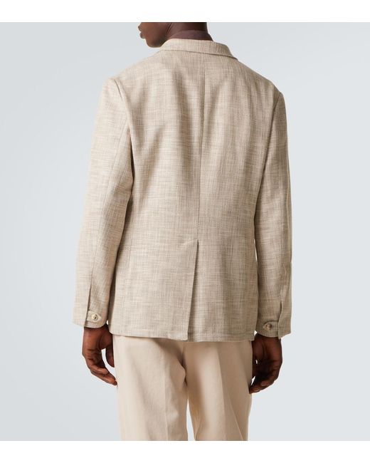 Canali Natural Cotton, Wool, And Silk Blazer for men