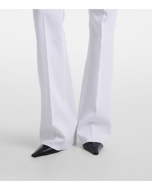 Max Mara White Cotton Slim Pants