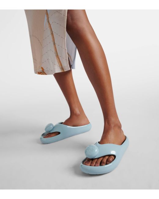 Loewe Blue Paula's Ibiza Foam Pebble Thong Sandals