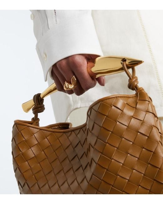 Bottega Veneta Brown Sardine Leather Tote Bag