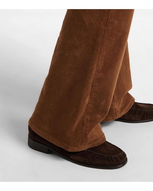 Veronica Beard Brown Beverly Off-Duty Corduroy Flared Pants