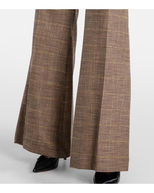 Joseph Brown Stevens Wool-Blend Flared Pants