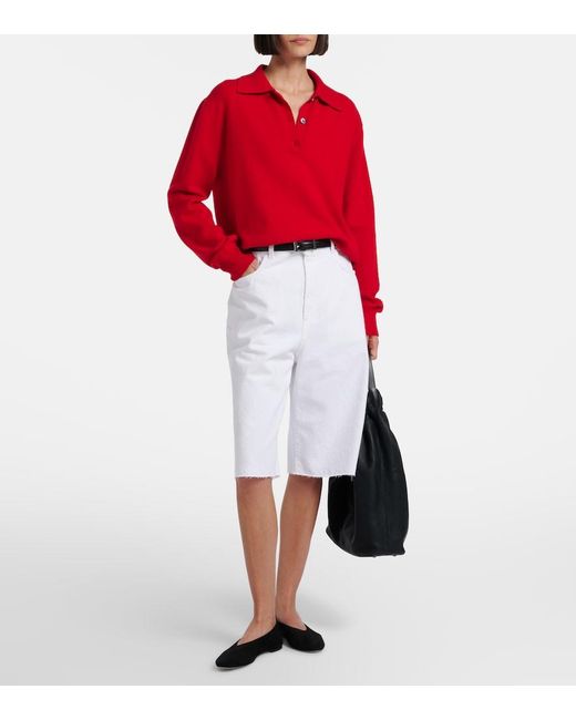 Rohe White Cotton Capri Jeans