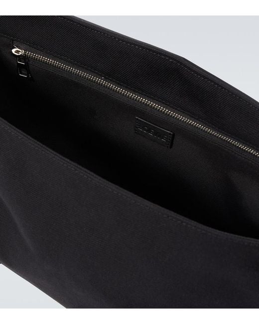Loewe Black Flex Medium Canvas And Suede Messenger Bag for men