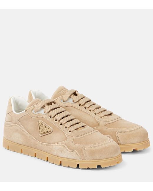 Prada Natural Trail Suede Sneakers