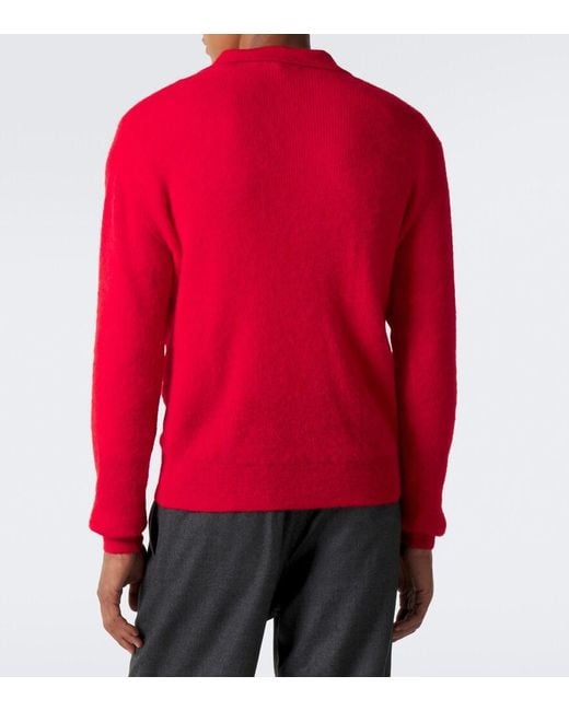 Pullover di Auralee in Red da Uomo