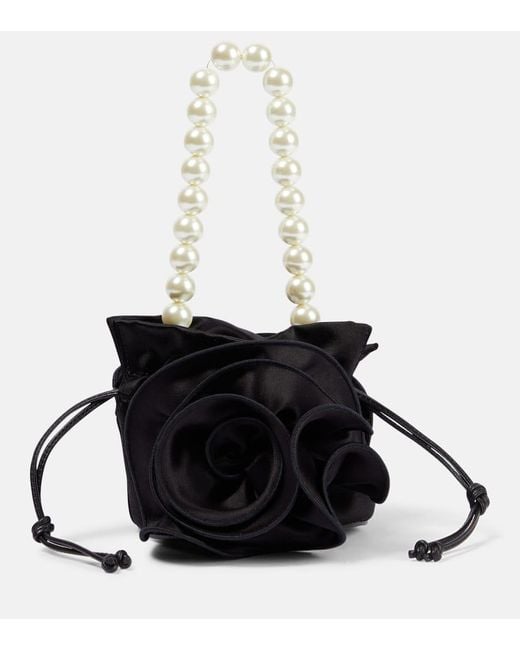 Magda Butrym Black Magda Small Satin Tote Bag