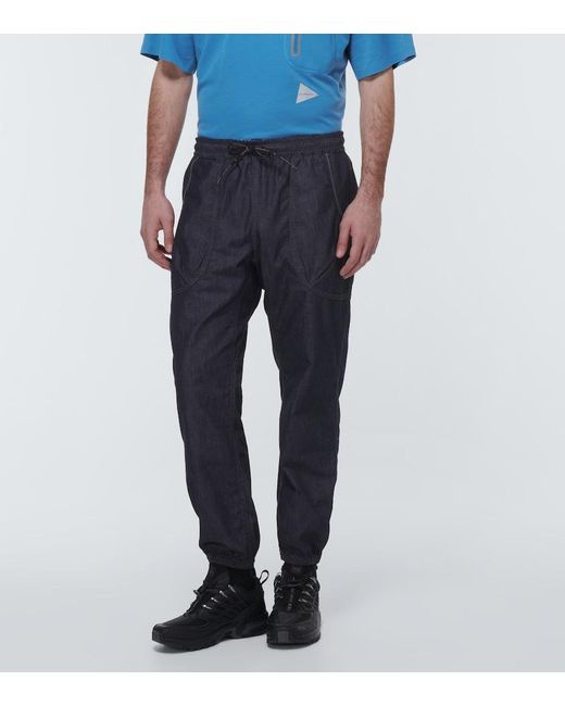 And Wander Blue Dry Easy Sweatpants for men