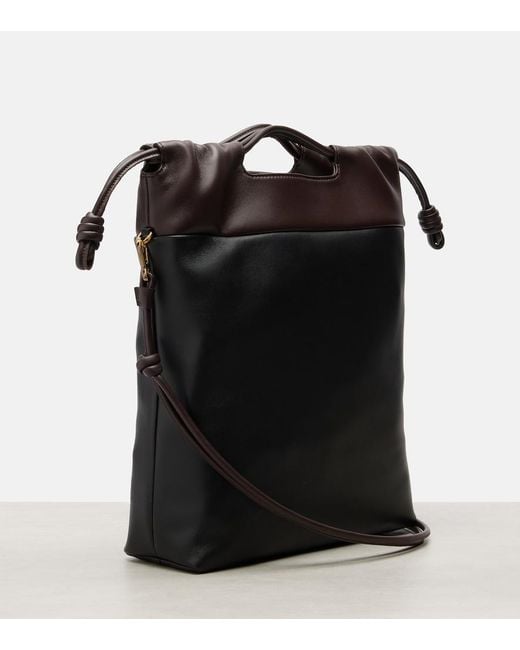 Loewe Black Flamenco Leather Clutch