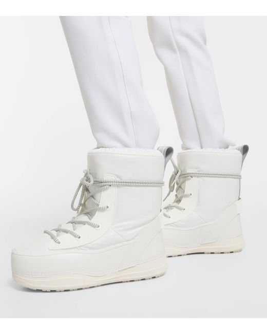 Bogner White La Plagne Faux Leather Ankle Boots