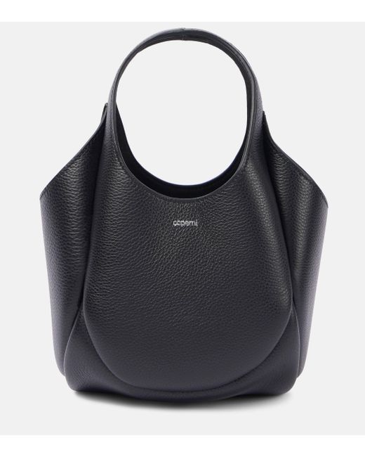 Coperni Black Swipe Mini Leather Bucket Bag