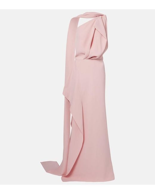 Maticevski Pink Priority Draped Crepe Gown