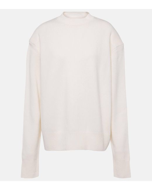 Frankie Shop White Rafaela Wool And Cashmere Sweater