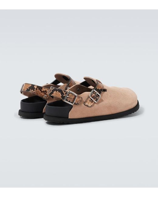 Birkenstock Natural Tokio Ii Suede Clogs for men