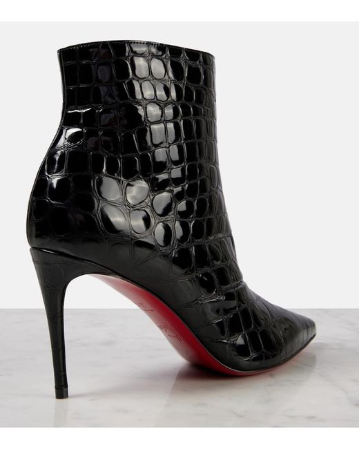 Christian Louboutin So Kate 85 Black Calf Ali Boots