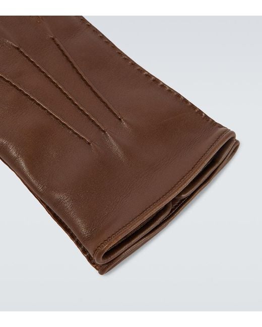 Guantes De Piel Zegna de hombre de color Brown