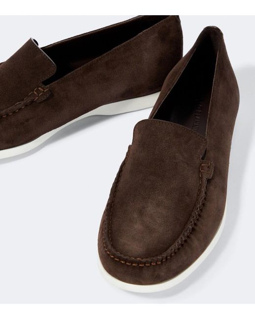 Manolo Blahnik White Monaco Suede Loafers for men