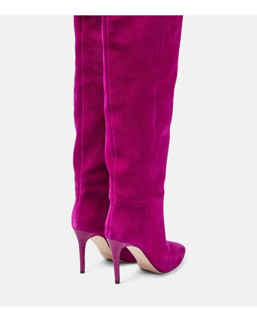Paris Texas Pink Suede Over-the-knee Boots