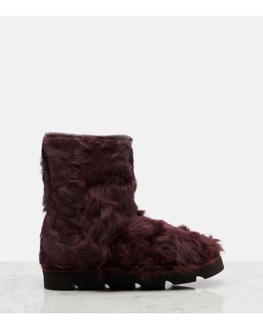 Brunello Cucinelli Brown Shealing Ankle Boots
