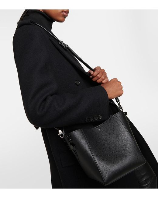 Christian Louboutin Black Cabachic Mini Leather Bucket Bag