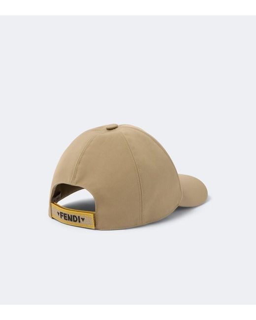 Fendi Natural Cotton Baseball Cap for men