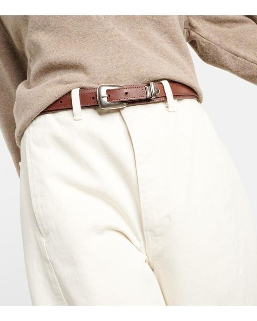 Cinturon de piel Lemaire de color Brown