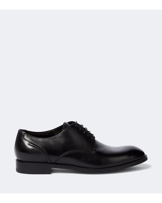 Zegna Black Siena Flex Formal Derby Shoes for men